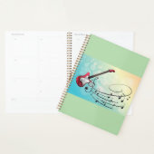 Rock and Roll Electric Guitar Swirling Music Notes Planer (Anzeige)
