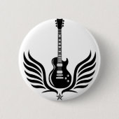 rock and roll electric guitar wings button (Vorderseite)