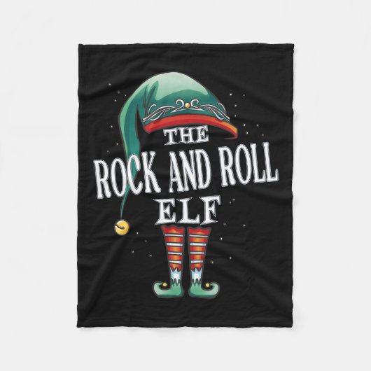 Rock and Roll Elf Weihnachtsgruppe Xmas Pajama Par Fleecedecke (Vorderseite)