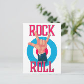 Rock and Roll Evil's Hörner Postkarte (Stehend Vorderseite)