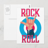 Rock and Roll Evil's Hörner Postkarte (Vorne/Hinten)
