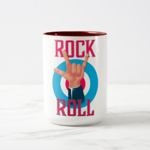 Rock and Roll Evil's Hörner Zweifarbige Tasse