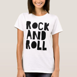 Rock and Roll fett Logo Design T-Shirt