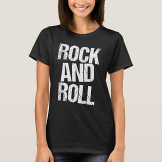 Rock and Roll Fettgedruckte Typografie T-Shirt