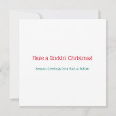 Rock and Roll Flames Weihnachtsfeiertag Karte (Rückseite)