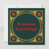 Rock and Roll Flames Weihnachtsfeiertag Karte (Vorderseite)