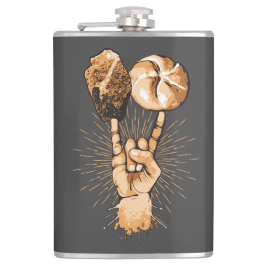 Rock and Roll Flask Flachmann (Vorderseite)