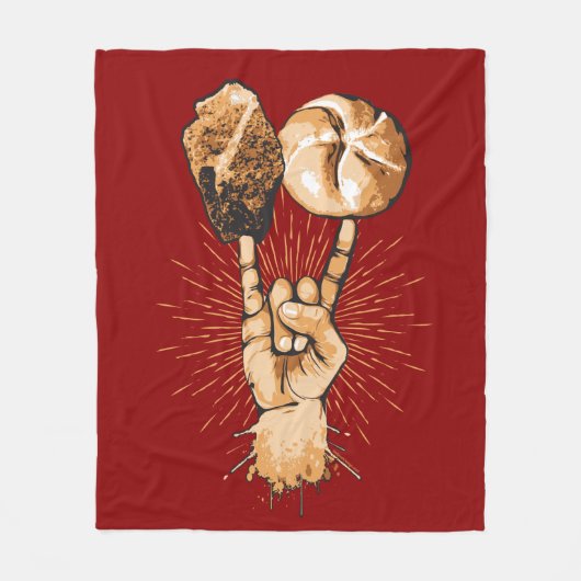 Rock and Roll Fleece Blanket (Vorderseite)