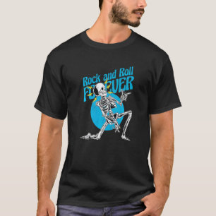 Rock and Roll Forever Air-Gitarre Skelett Vintage T-Shirt