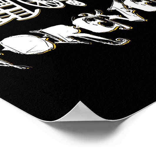 Rock and Roll Forever Funny Rocker Grafik Poster (Ecke)