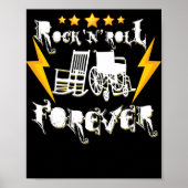Rock and Roll Forever Funny Rocker Grafik Poster (Vorne)