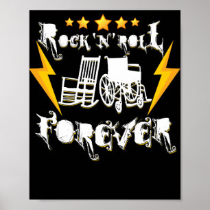 Rock and Roll Forever Funny Rocker Grafik Poster