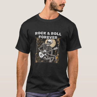 Rock and Roll Forever Skelett T-Shirt