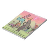 Rock and Roll Fred Funny Notizblock (Rotiert)