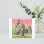 Rock and Roll Fred Funny Postkarte (Stehend Vorderseite)