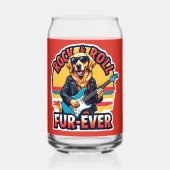 Rock and Roll Fur Ever Golden Retriever Dog Dosenglas (Vorderseite)