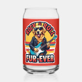 Rock and Roll Fur Ever Golden Retriever Dog Dosenglas (Rückseite)
