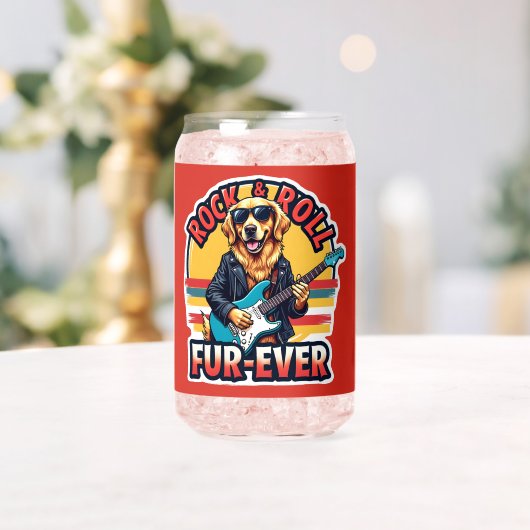 Rock and Roll Fur Ever Golden Retriever Dog Dosenglas (Insitu (Hochzeit))
