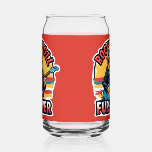 Rock and Roll Fur Ever Golden Retriever Dog Dosenglas (Links)