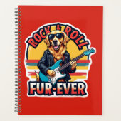 Rock and Roll Fur Ever Golden Retriever Dog Planer (Vorderseite)