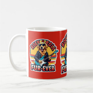 Rock-and-Roll Fur-Ever Golden Retriever Hund Kaffeetasse