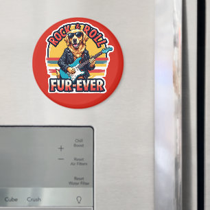 Rock-and-Roll Fur-Ever Golden Retriever Hund Magnet