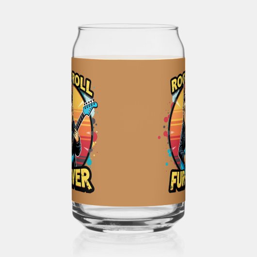 Rock and Roll German Shepherd Retro Sunset Art Dosenglas (Rechts)