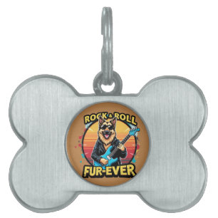 Rock and Roll German Shepherd Retro Sunset Art Tiermarke