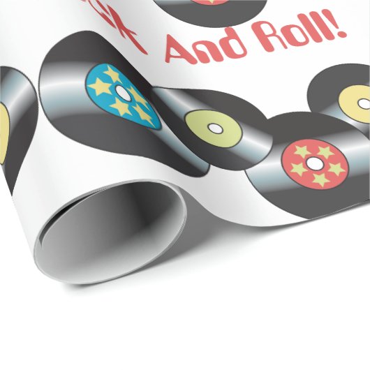 Rock and Roll Geschenkpapier (Rolleneckpunkt)