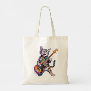 Rock And Roll Gitarre spielende Katze Tragetasche
