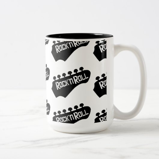 Rock and Roll Gitarren-Muster Tasse (Rechts)