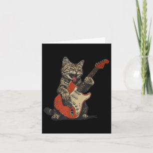 Rock-and-Roll-Gitarrenkatze Vintage-Rock-Gitarrist Karte