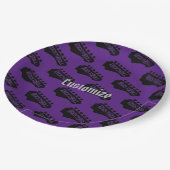 Rock and Roll Gitarrenmuster Pappteller (Schrägansicht)