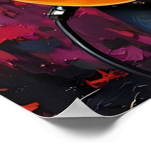 Rock and Roll Gitarrist Poster (Ecke)