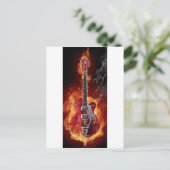 Rock and Roll gititara Postkarte (Stehend Vorderseite)
