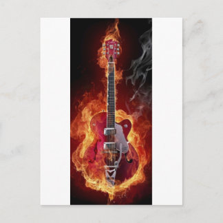 Rock and Roll gititara Postkarte