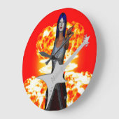 Rock and Roll Große Wanduhr (Winkel)