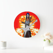 Rock and Roll Große Wanduhr (Zuhause)