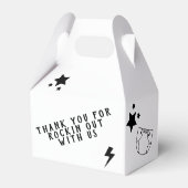 Rock and Roll Guitar Baby Dusche Geschenkschachtel (Rückseite)