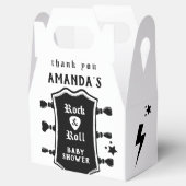 Rock and Roll Guitar Baby Dusche Geschenkschachtel (Geöffnet)