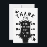 Rock and Roll Guitar Baby Dusche Vielen Dank Dankeskarte<br><div class="desc">Diese Rock and Roll Guitar Baby Shower Dankeschön Card ist der perfekte Weg,  um Ihren Gästen für eine phantastische Feier zu danken!</div>