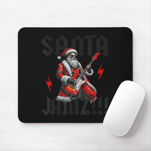Rock And Roll Guitar Christmas For Women Men Boys Mousepad (Mit Mouse)
