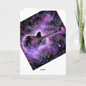 Rock and Roll Guitar Geburtstagskarte Karte (Rückseite)