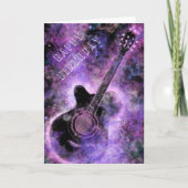 Rock and Roll Guitar Geburtstagskarte Karte (Vorderseite)
