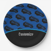 Rock and Roll Guitar Muster 2 Pappteller (Vorderseite)