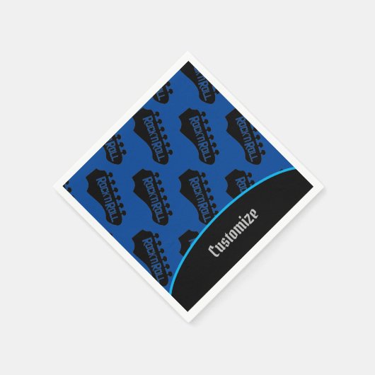 Rock and Roll Guitar Muster 2 Serviette (Ecke)