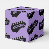 Rock and Roll Guitar Muster Cube Favor Box Geschenkschachtel (Rückseite)