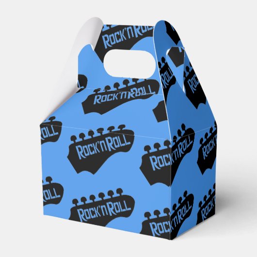 "Rock and Roll Guitar"-Muster - Gefälligkeitsbox Geschenkschachtel (Rückseite)