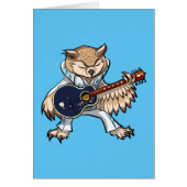 Rock and Roll Guitar Owl in Jumpsuit Cartoon (Vorne)