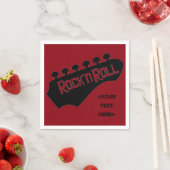Rock and Roll Guitar Personalisiert Napkins Serviette (Beispiel)